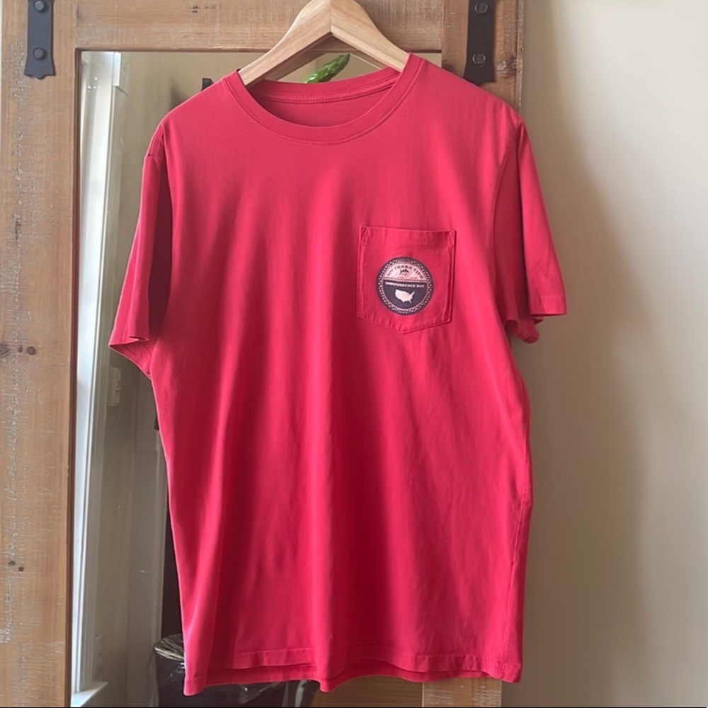 Southern Tide Limited Edition Independence Day Pocket Tee Shirt Size M